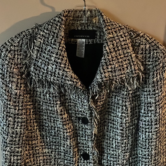 Jones New York Fringe Blazer sz 10 - Picture 2 of 5